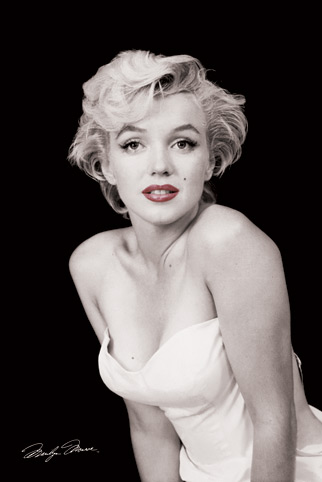 Marilyn Monroe Red Lips Pose Poster Poster Plus