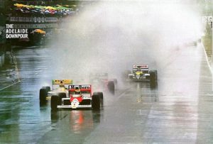 The Adelaide Downpour 1991 Grand Prix Poster (Published circa 1991, some wear)