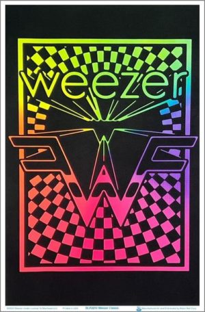 Weezer Logo Flocked Velvet Blacklight Poster
