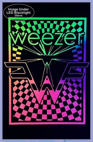 Weezer Logo Flocked Velvet Blacklight Poster - Image 2