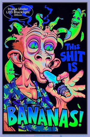 This Shit Is Bananas Flocked Velvet Blacklight Poster - Image 2