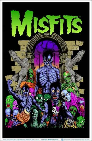 Misfits Earth A.D. Flocked Velvet Blacklight Poster