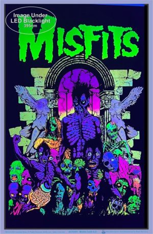 Misfits Earth A.D. Flocked Velvet Blacklight Poster - Image 2