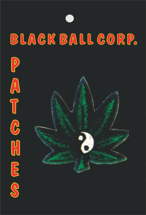 Yin Yang Pot Leaf Embroidered Sew On Patch - Image 2