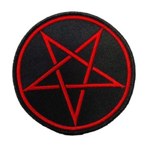 Pentagram Embroidered Sew On Patch