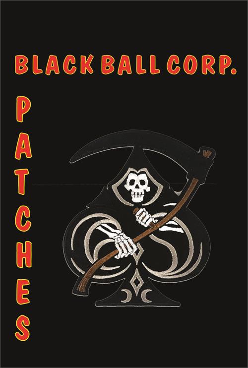 Ace Of Spades Grim Reaper Embroidered Sew On Patch - Image 2