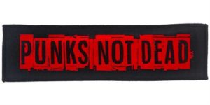 Punks Not Dead Woven Sew On Patch