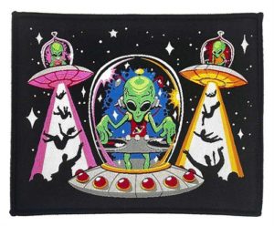 Alien Abduction Rave Woven Sew On Patch