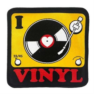 I Love Vinyl Woven Sew On Patch