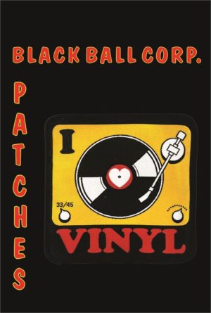 I Love Vinyl Woven Sew On Patch - Image 2