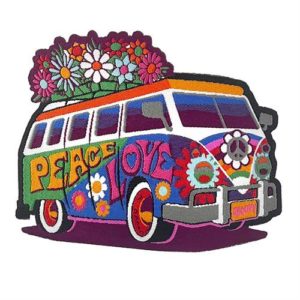 Peace Bus Woven Sew On Patch