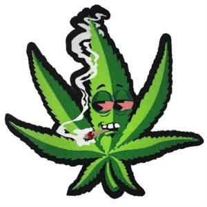 Stoned Leaf Woven Sew On Patch