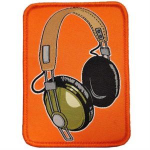 Headphones Woven Sew On Patch