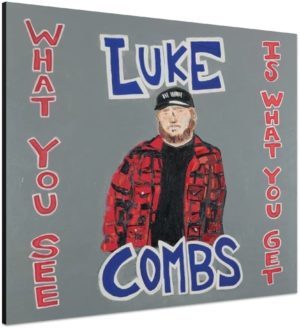 Luke Combs What You See Is What You Get Album Cover Poster Print - Album Cover Blockmounted