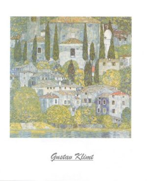 Gustav Klimt - Church At Cassone Sul Garda Art Print