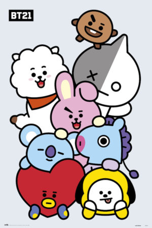 Line Friends BT21 Characters Poster