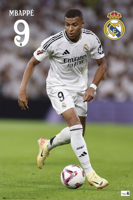 Real Madrid Kylian Mbappe 24/25 Poster
