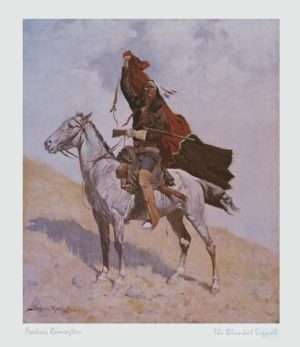 Frederic Remington - The Blanket Signal Mini Poster
