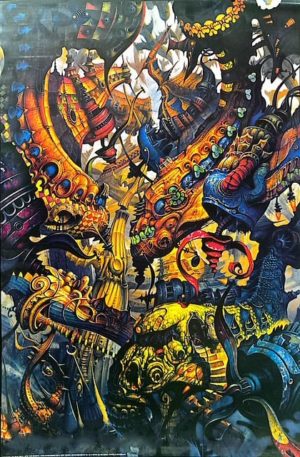 Dan Seagrave - Temple Fall From Grace Poster