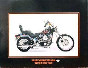 Harley Davidson 1994 FXSTC Softail Custom Motorbike Mini Poster (Published 1994, some wear)