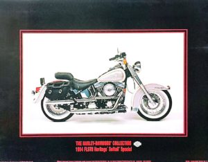 Harley Davidson 1994 FLSTN Heritage Softail Special Motorbike Mini Poster (Published 1994, some wear)