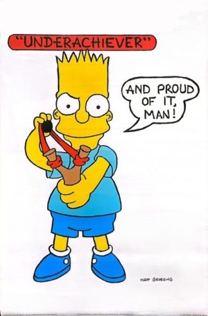 The Simpsons Bart Underachiever Poster