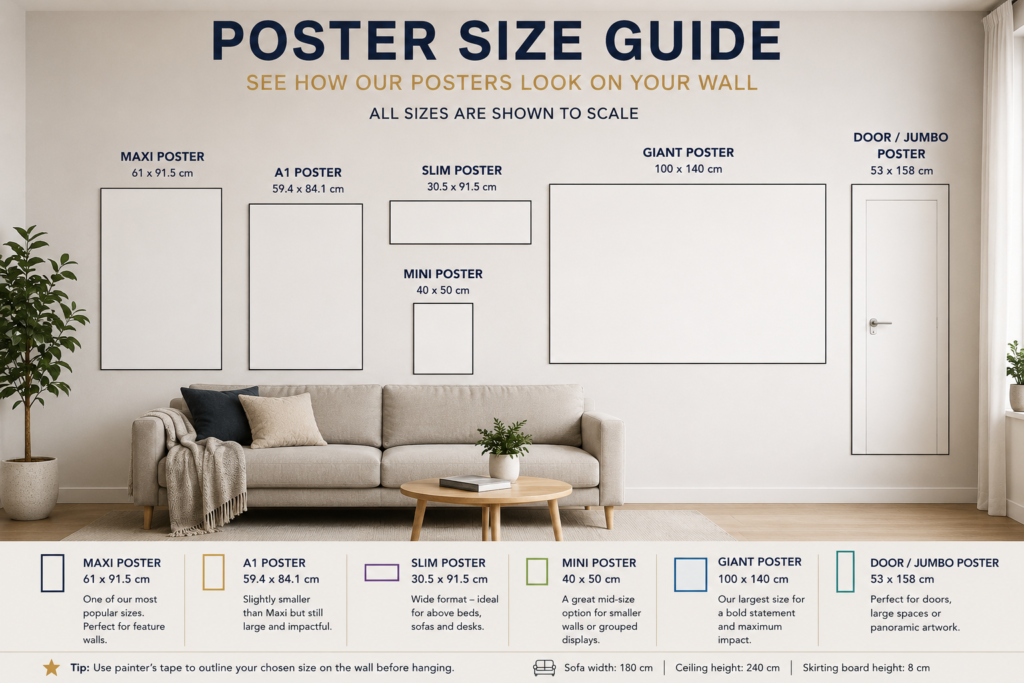 Poster Size Guide Diagram