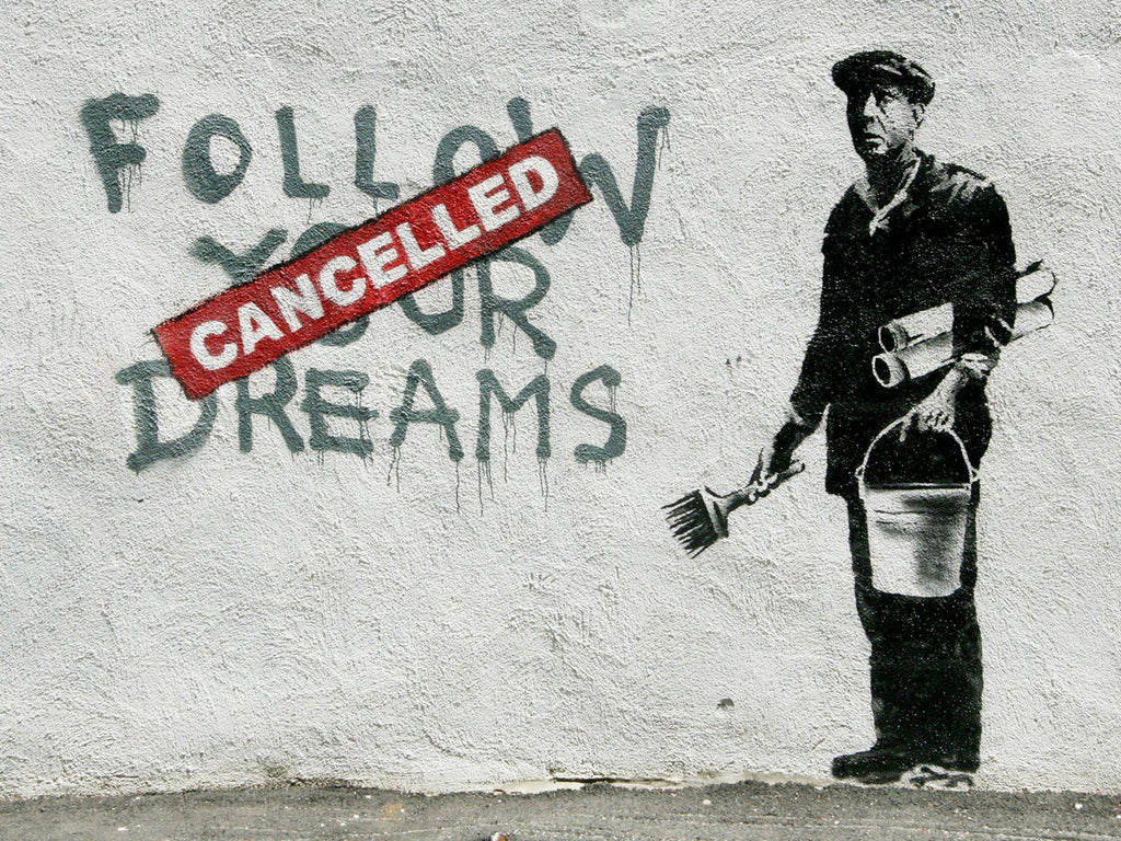 Banksy Follow Your Dreams Mini Poster Print