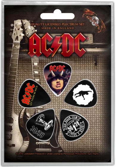 AC/DC ALBUMS GUITAR PICKS PLECTRUMS (set of 5)