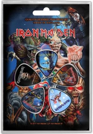 IRON MAIDEN ALBUMS GUITAR PICKS PLECTRUMS (set of 5).