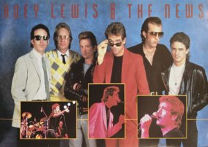 Huey Lewis And The News Collage (Rare 1984 Vintage - some wear)