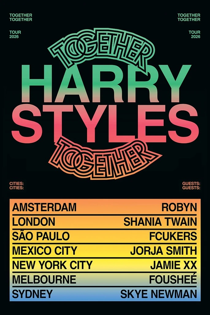 HARRY STYLES TOGETHER TOGETHER TOUR POSTER